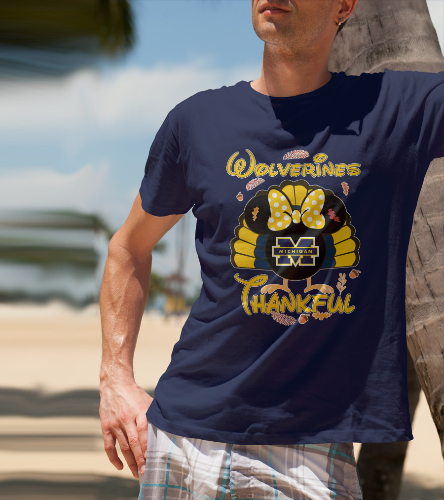 Wolverines Thankful Michigan Minnie T-Shirt