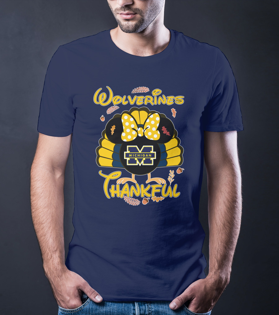Wolverines Thankful Michigan Minnie T-Shirt