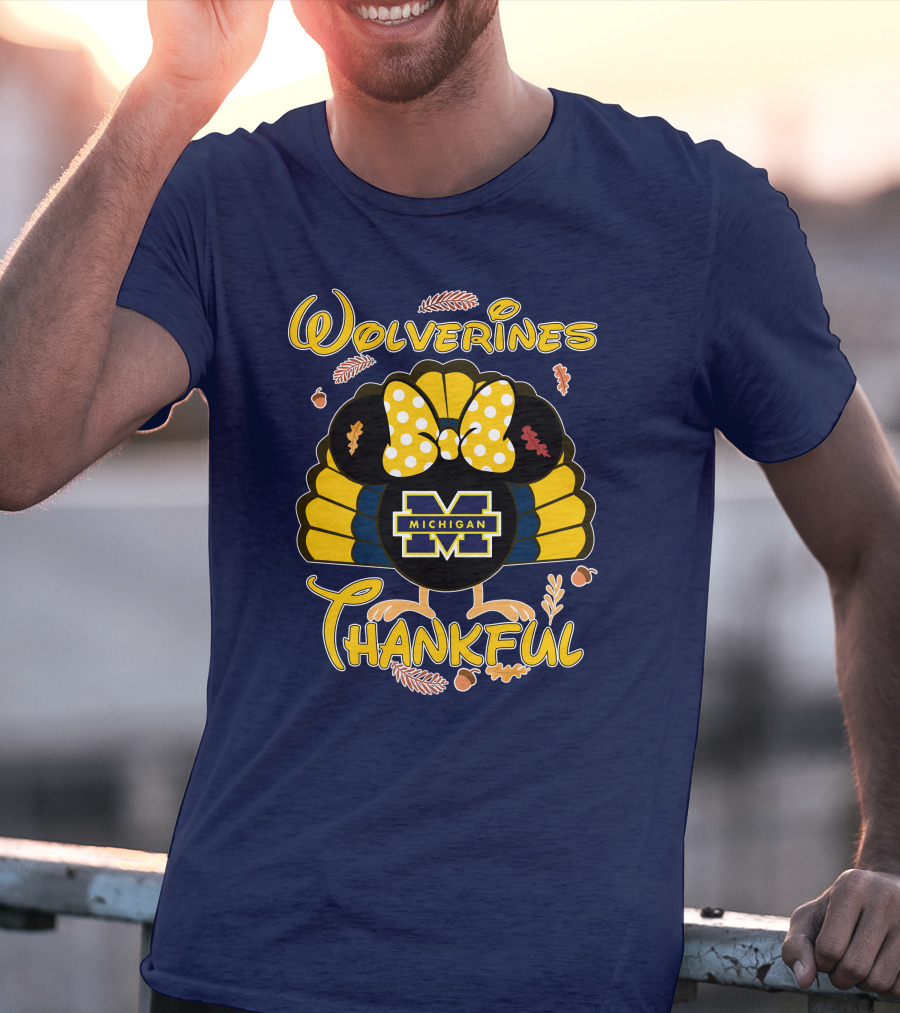 Wolverines Thankful Michigan Minnie T-Shirt