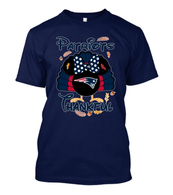 Patriots Thankful Thanksgiving Minnie Turkey T-Shirt