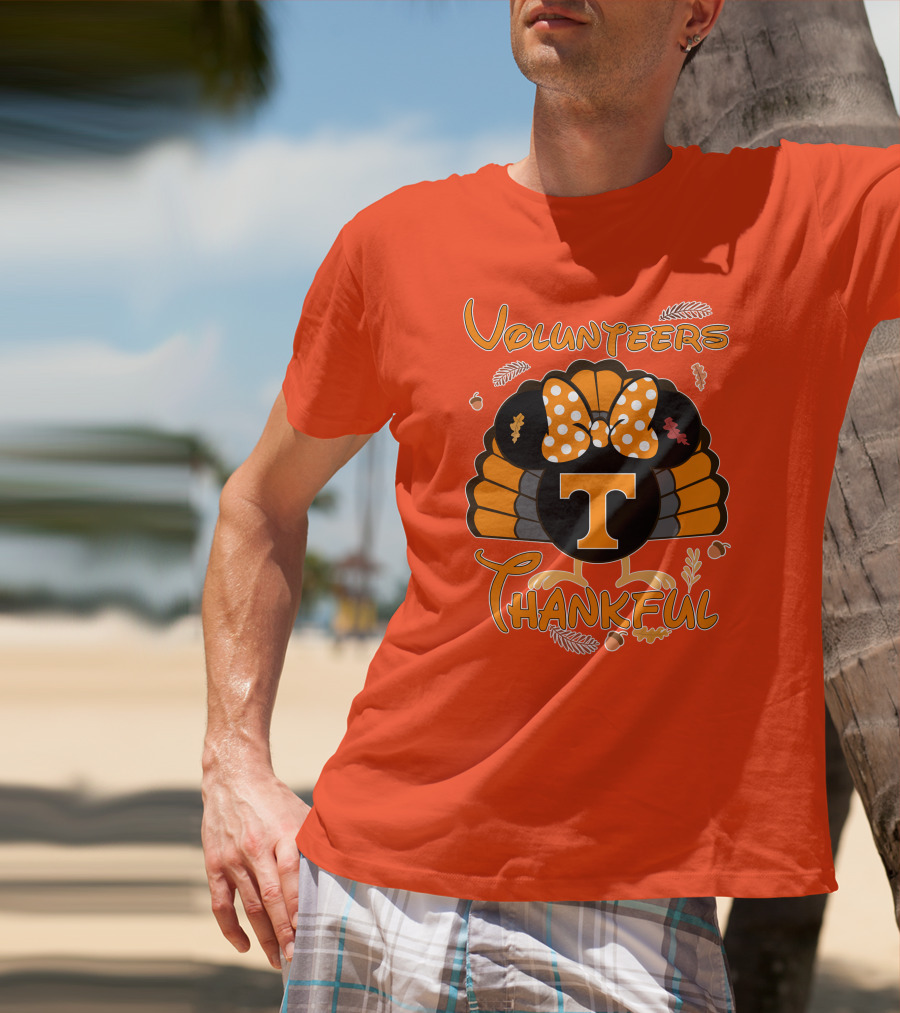 Volunteers Thankful Tennessee Minnie Thanksgiving T-Shirt
