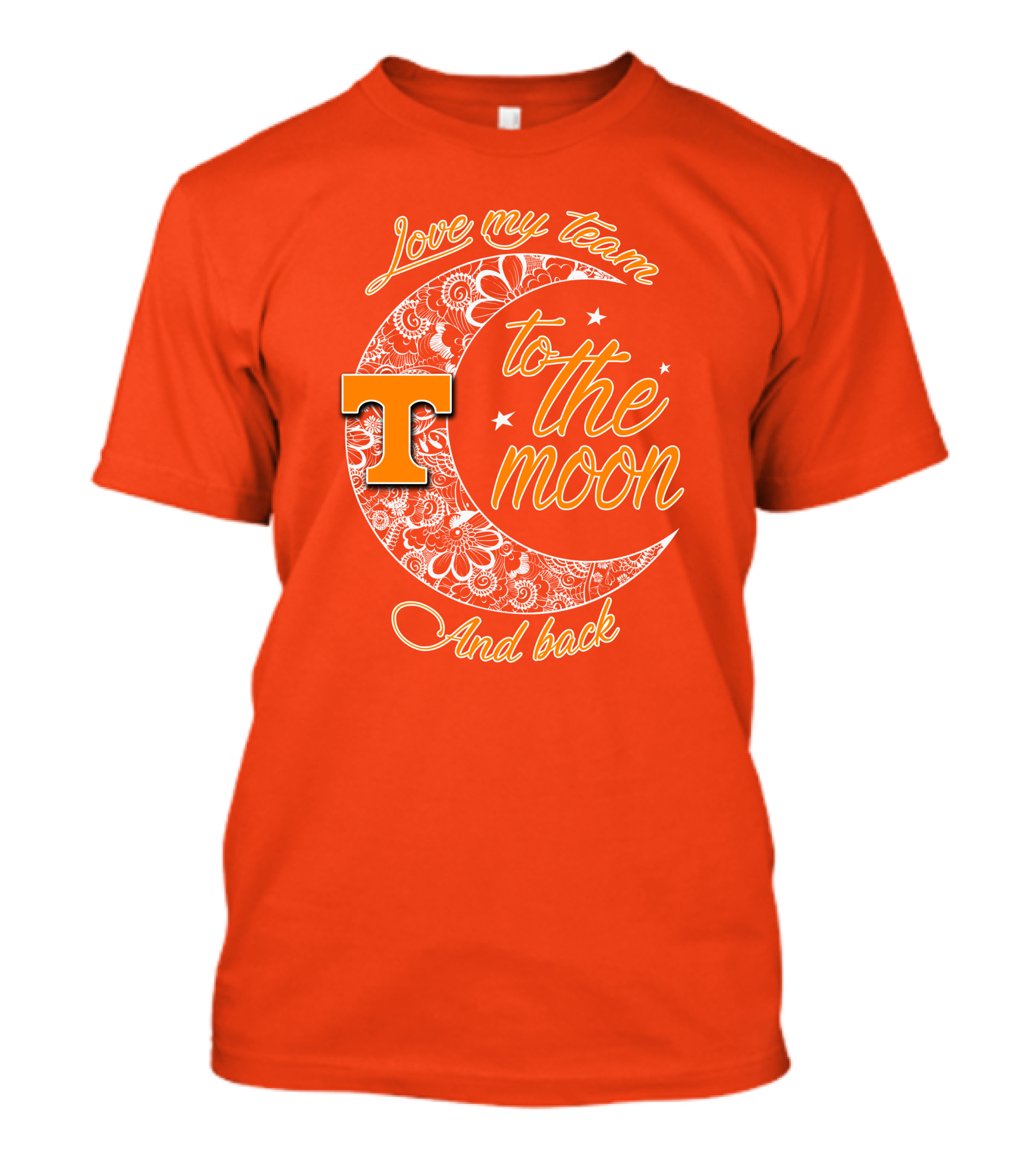 Tennessee Volunteers Love My Team To The Moon And Back T-Shirt