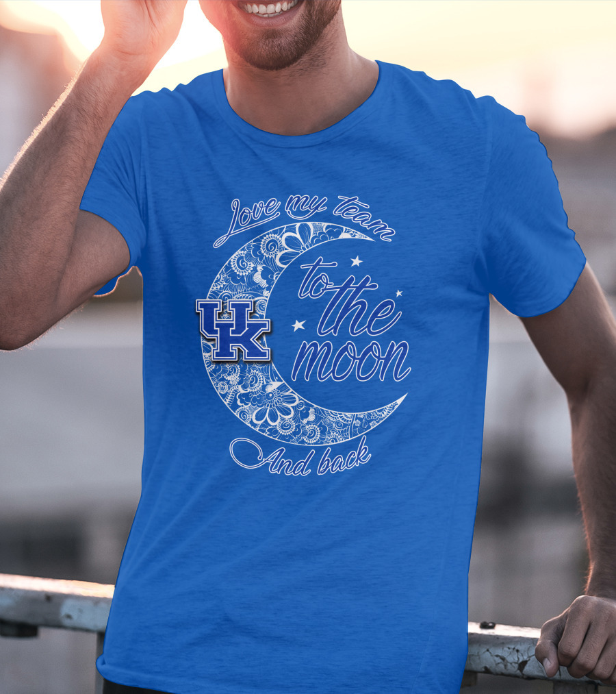 Kentucky Wildcats Love My Team To The Moon And Back UK T-Shirt