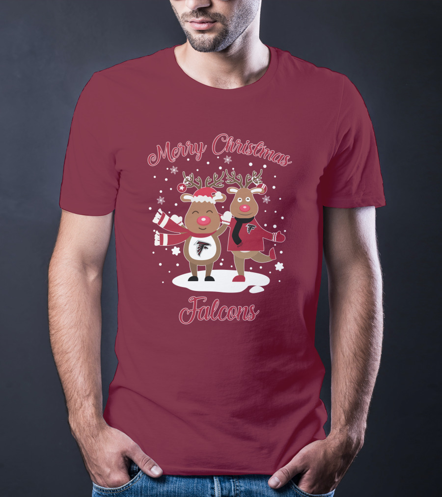 Merry Christmas Atlanta Falcons Reindeer T-Shirt