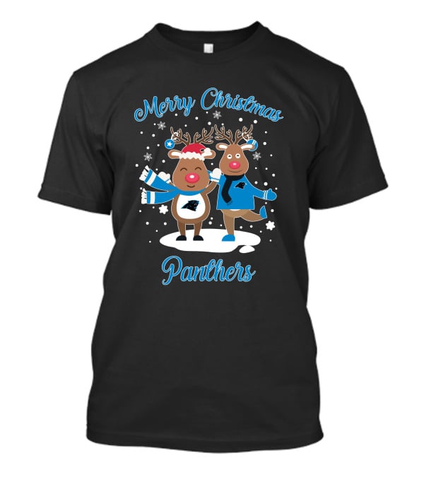 Merry Christmas Carolina Panthers Reindeer T-Shirt