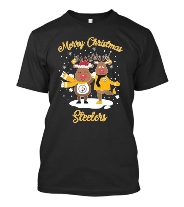 Merry Christmas Pittsburgh Steelers Reindeer T-Shirt