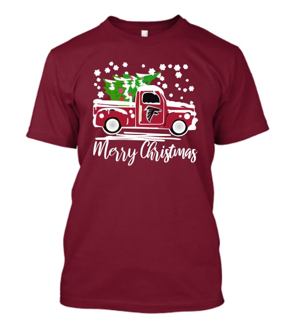 Atlanta Falcons Vintage Truck Merry Christmas T-Shirt