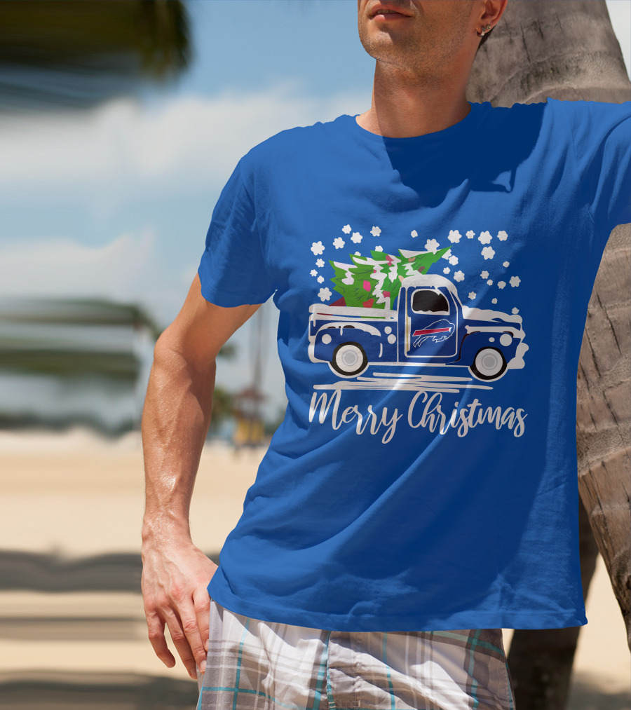 Buffalo Bills Vintage Truck Merry Christmas T-Shirt