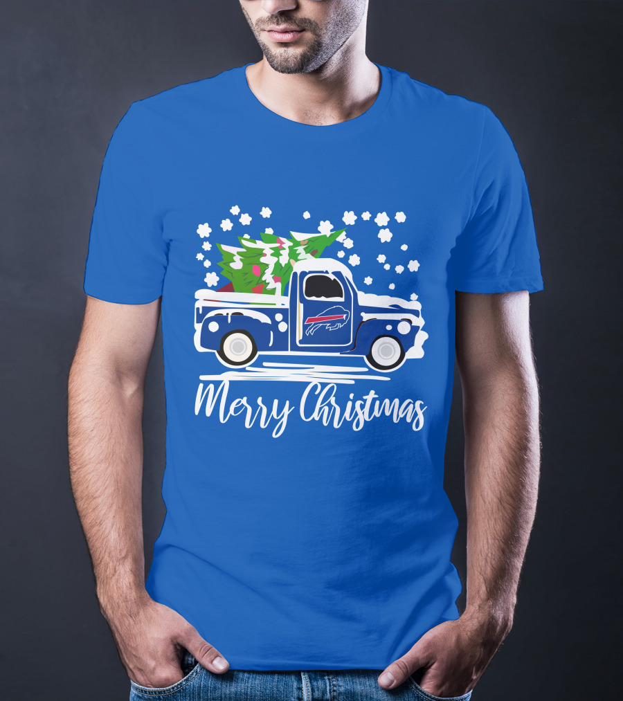 Buffalo Bills Vintage Truck Merry Christmas T-Shirt