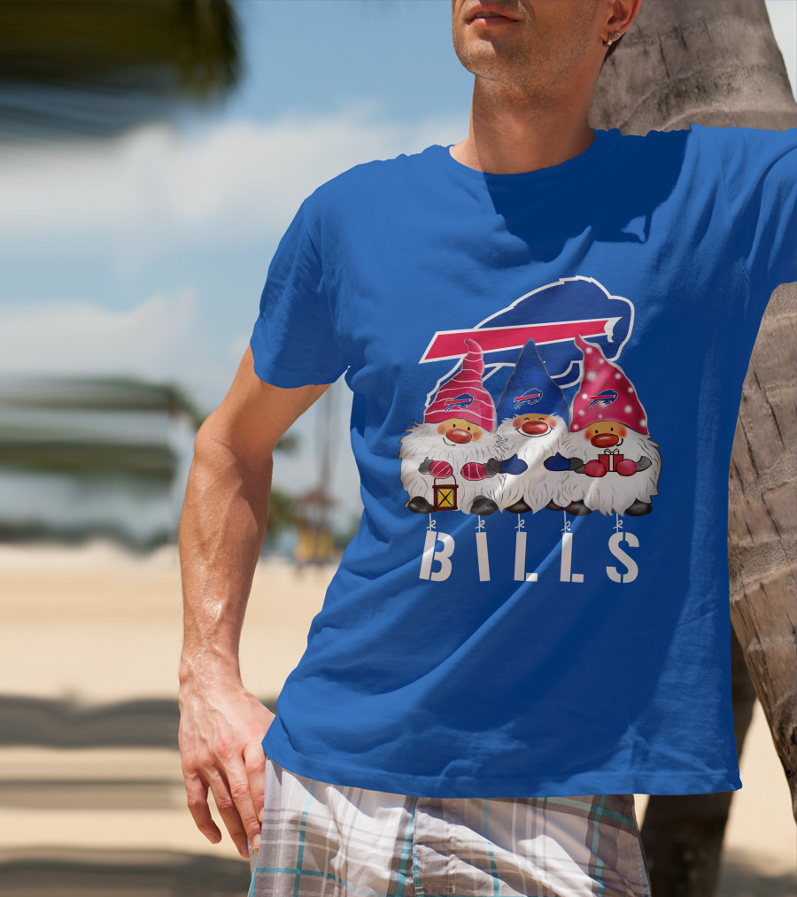 Buffalo Bills Happy Holidays Gnomes Christmas T-Shirt