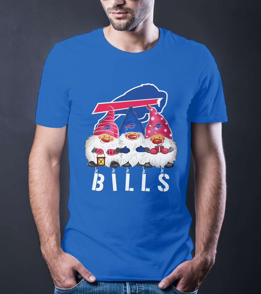 Buffalo Bills Happy Holidays Gnomes Christmas T-Shirt