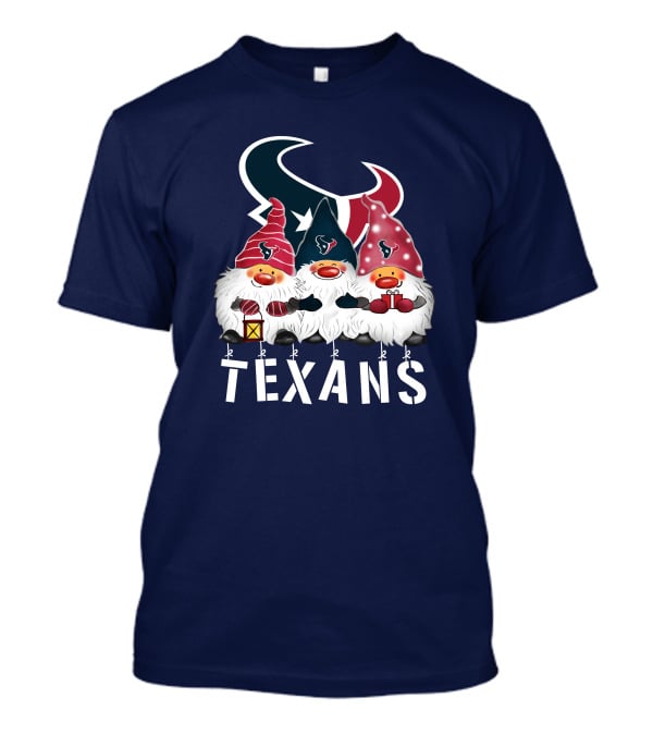 Texans Christmas Gnomes Houston Happy Holidays T-Shirt