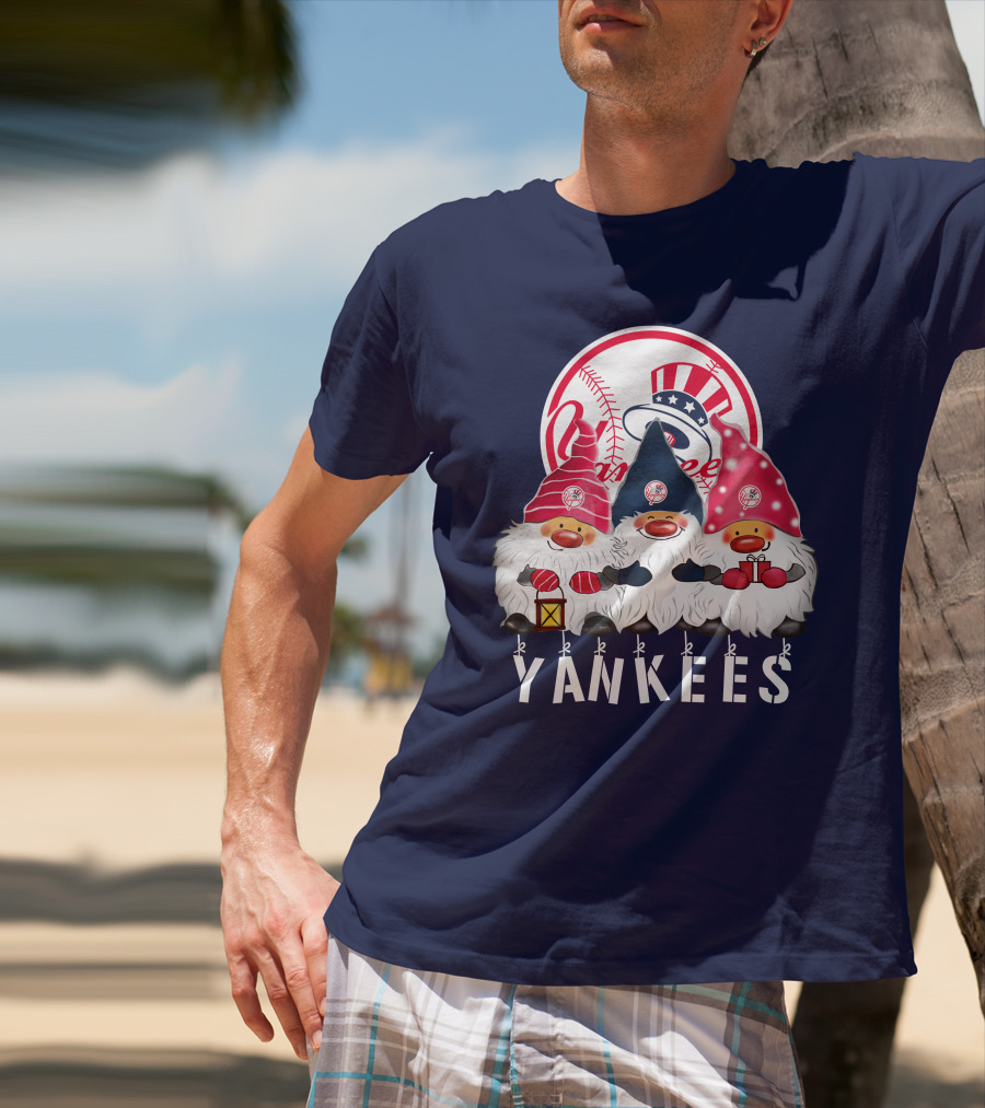 Yankees Merry Christmas Happy Holidays New York Yankees T-Shirt