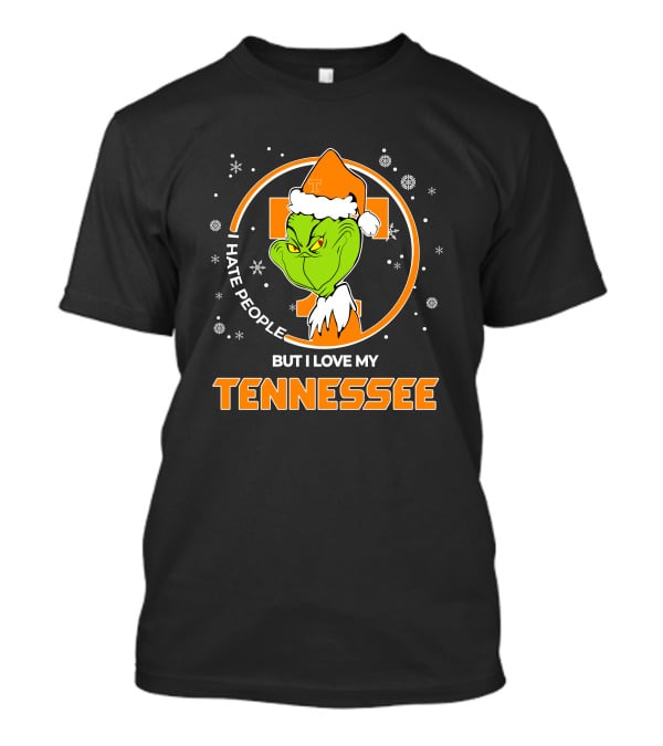 Christmas Grinch Santa I Hate People But I Love My Tennessee T-Shirt