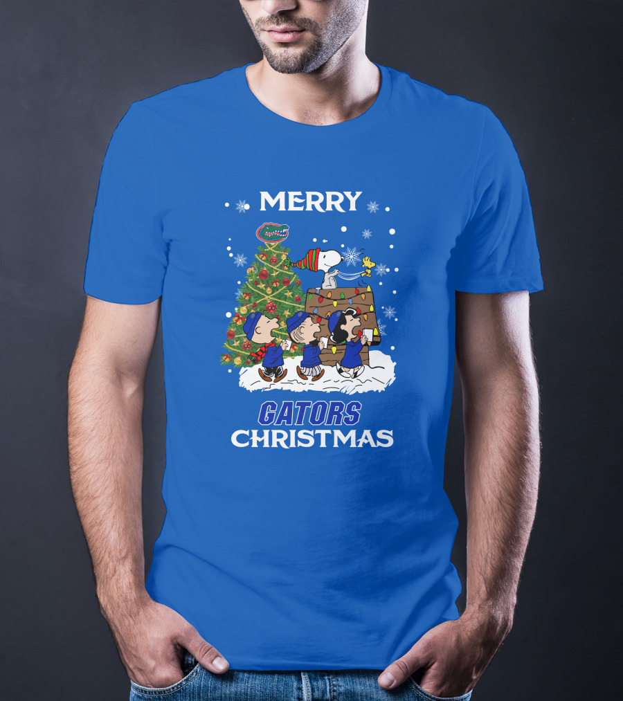 Merry Christmas Florida Gators Peanuts Christmas Tree T-Shirt