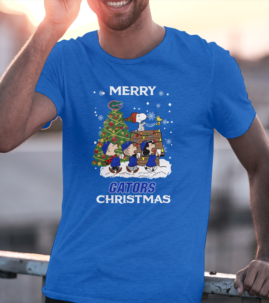 Merry Christmas Florida Gators Peanuts Christmas Tree T-Shirt