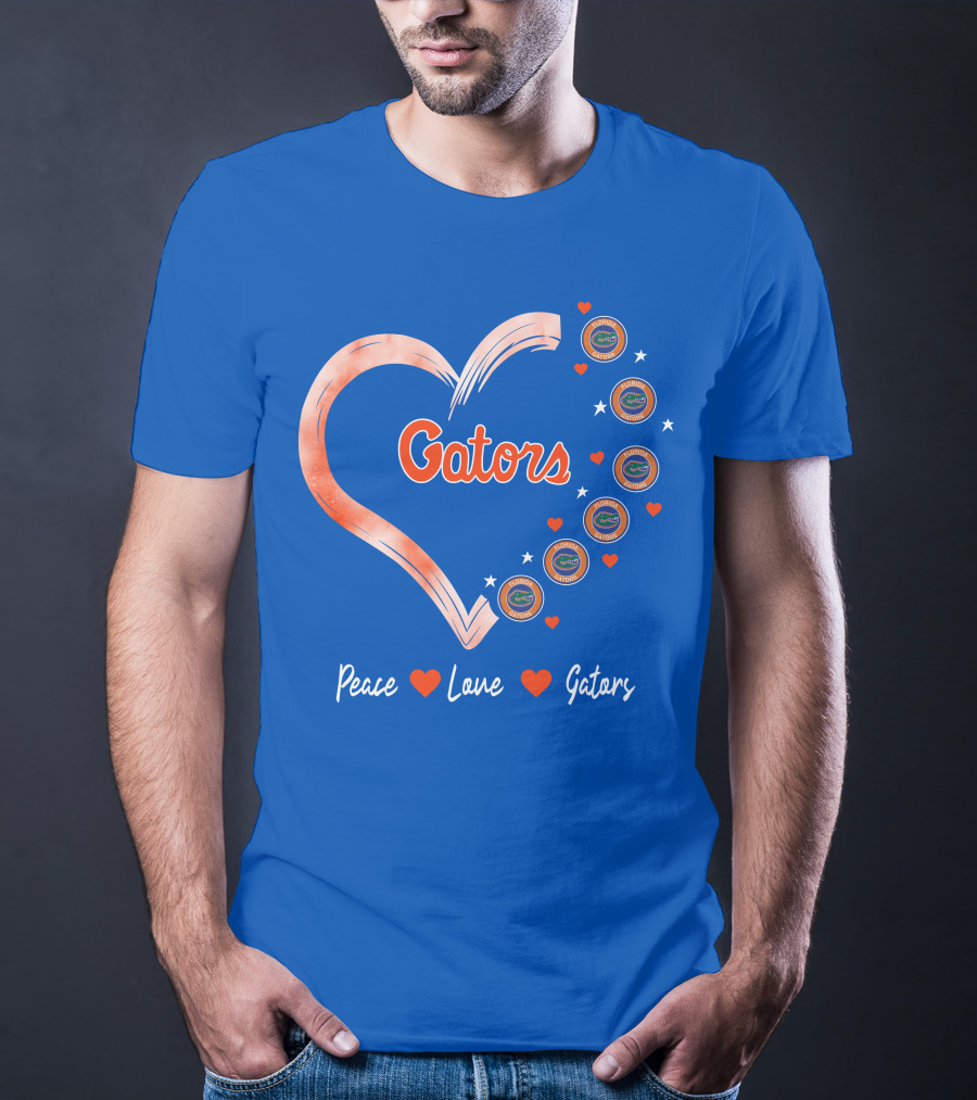 Peace Love Gators Heart Florida Gators T-Shirt