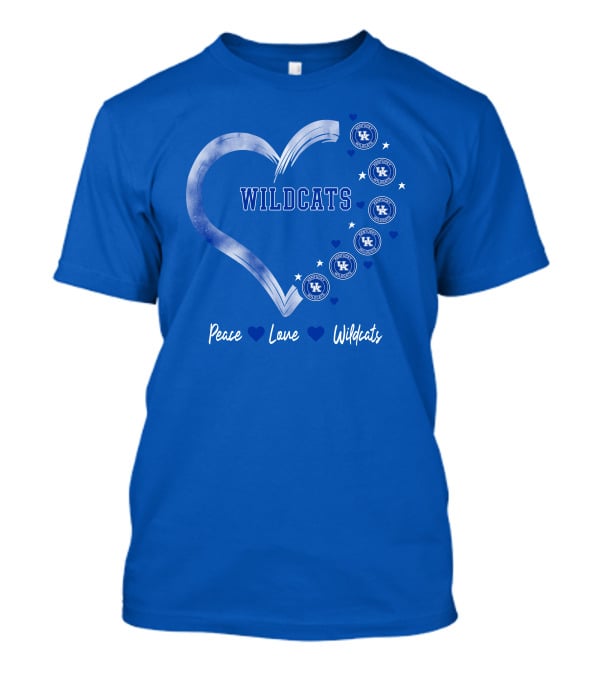 Peace Love Wildcats Kentucky Wildcats UK T-Shirt