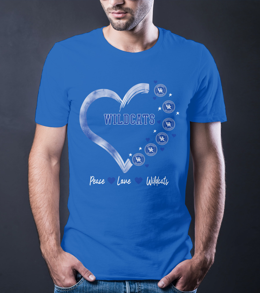 Peace Love Wildcats Kentucky Wildcats UK T-Shirt