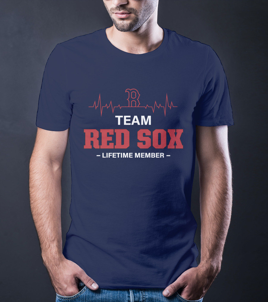 Team Red Sox Lifetime Member עם הדופק Red B T-Shirt