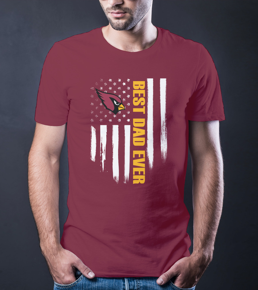 Arizona Cardinals Flag Best Dad Ever T-Shirt