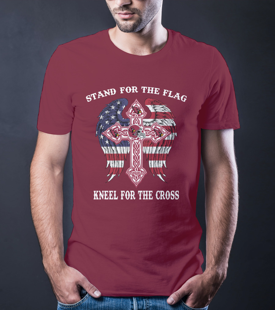 Stand For The Flag Kneel For The Cross Arizona Cardinals Flag Cross T-Shirt