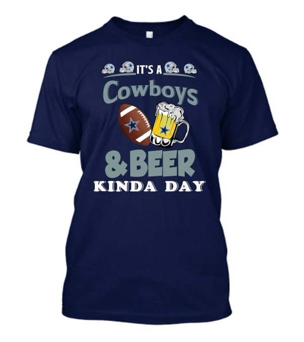 Dallas Cowboys Football Beer Kinda Day Football Helmet Star Mug T-Shirt