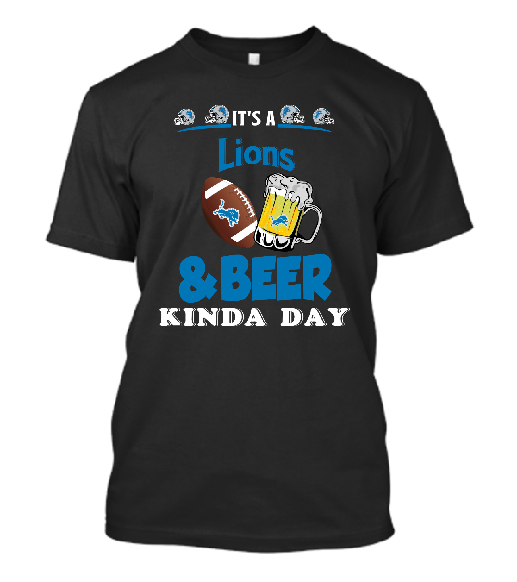 Detroit Lions Football And Beer Celebration Day T-Shirt