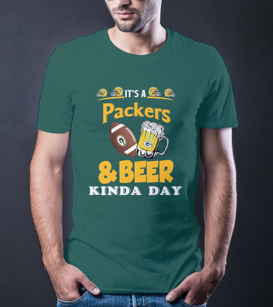 Green Bay Packers Football And Beer Kinda Day T-Shirt