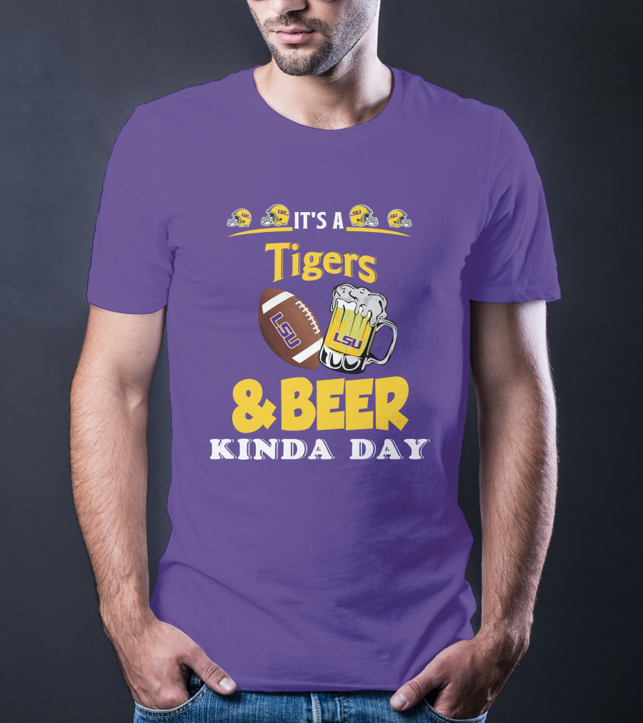 LSU Tigers Football And Beer Celebration Day T-Shirt