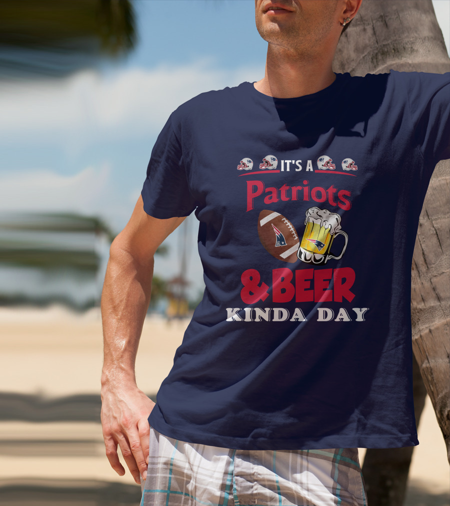 New England Patriots Football And Beer Celebration Day T-Shirt