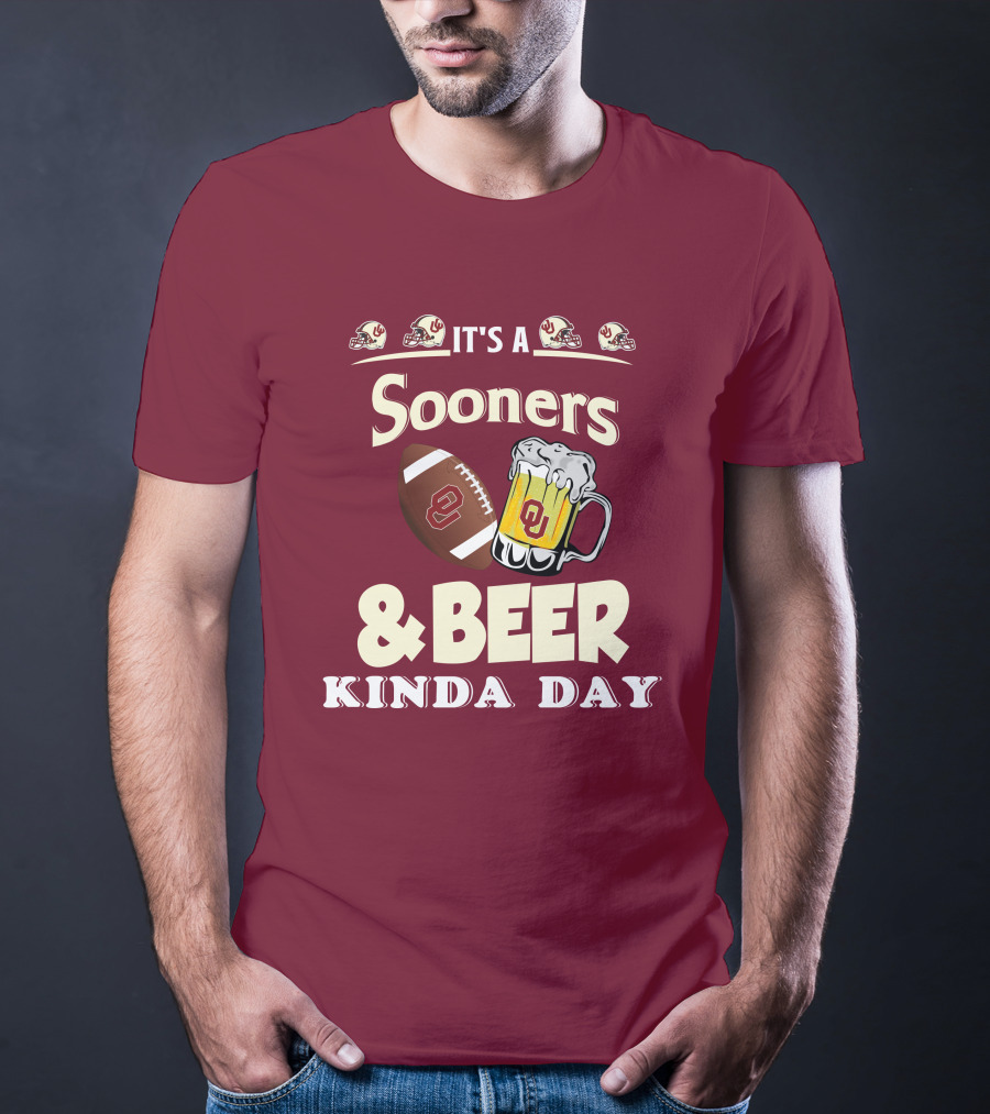 Oklahoma Sooners Football And Beer Kinda Day T-Shirt