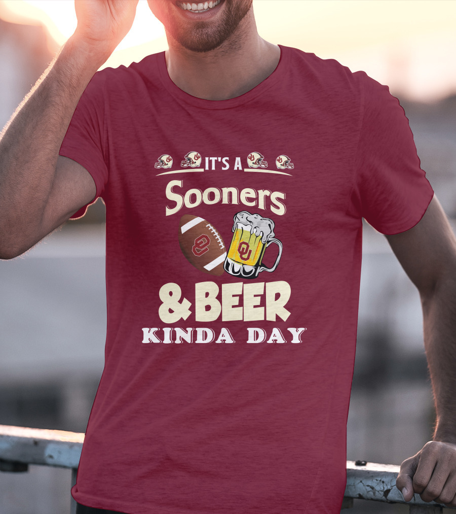 Oklahoma Sooners Football And Beer Kinda Day T-Shirt