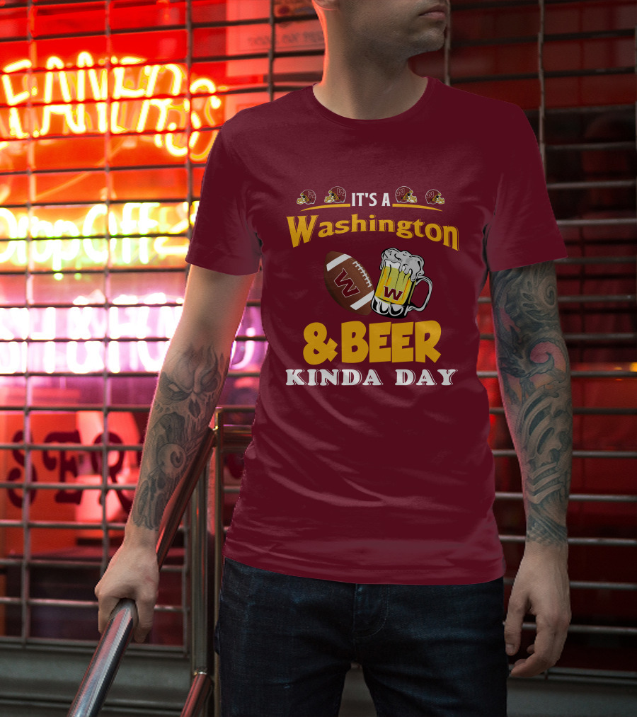 Washington Football And Beer Celebration Day T-Shirt