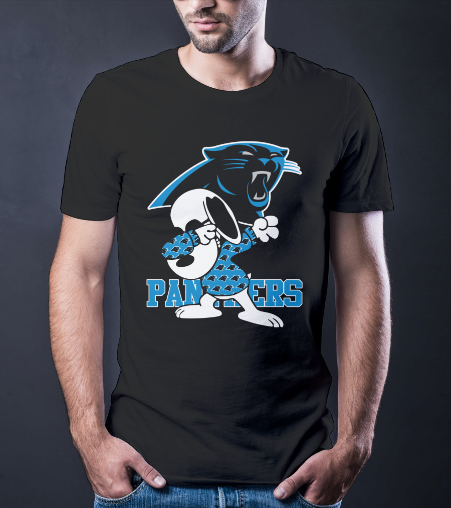 Carolina Panthers Snoopy Dabbing Panthers T-Shirt