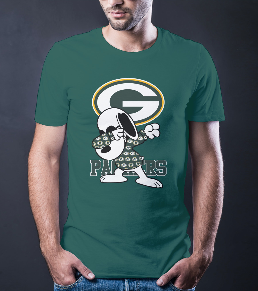 Green Bay Packers Snoopy Dabbing Packers T-Shirt