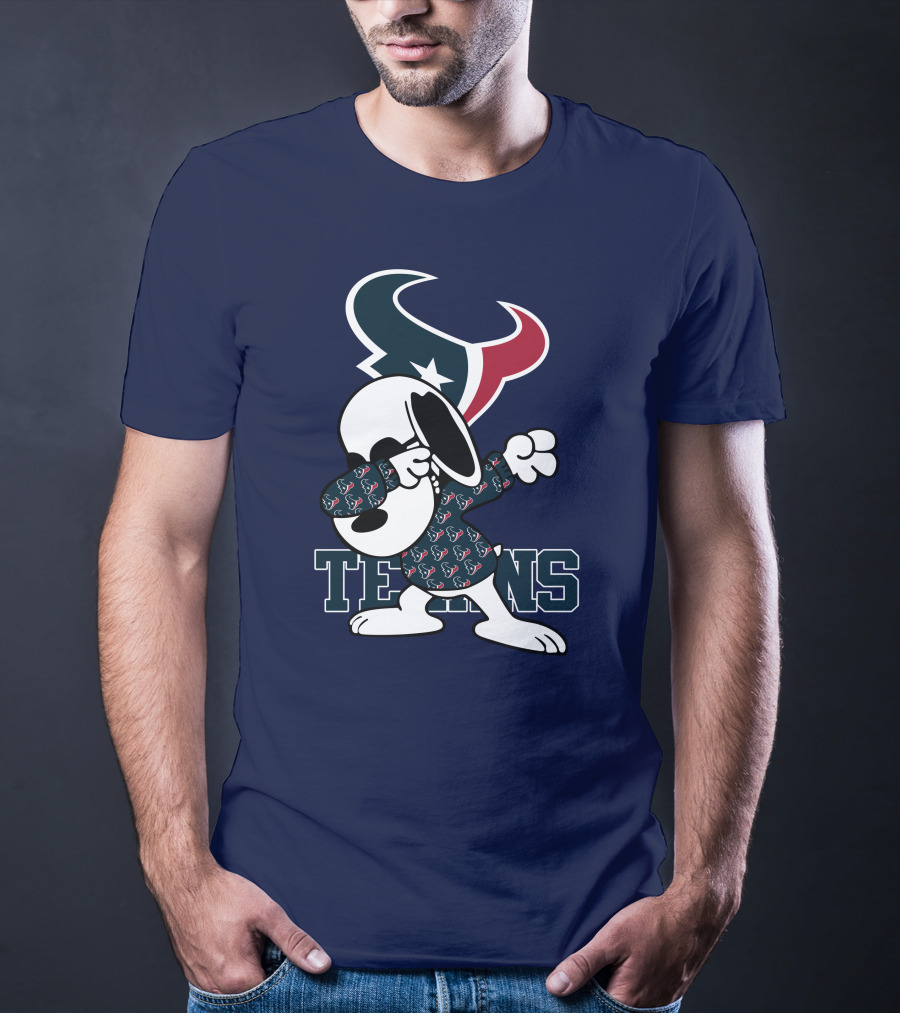 Houston Texans Snoopy Dabbing Texans T-Shirt