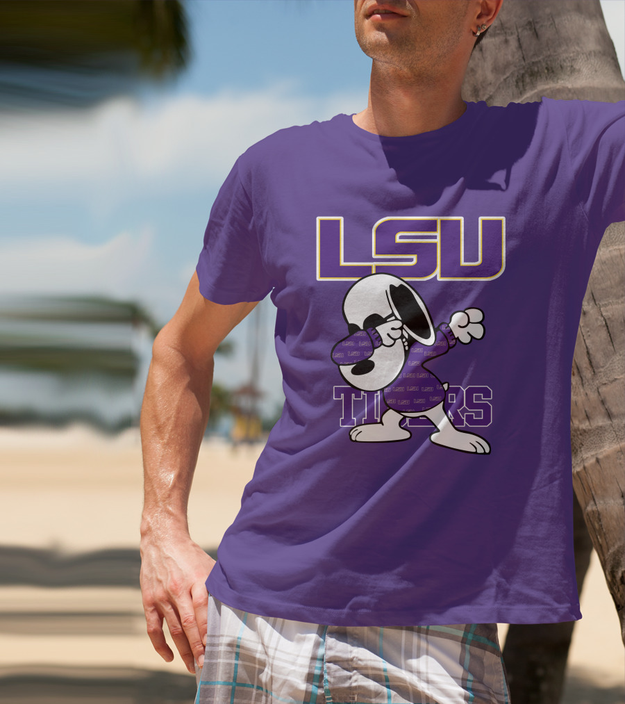 LSU Tigers Snoopy Dabbing T-Shirt