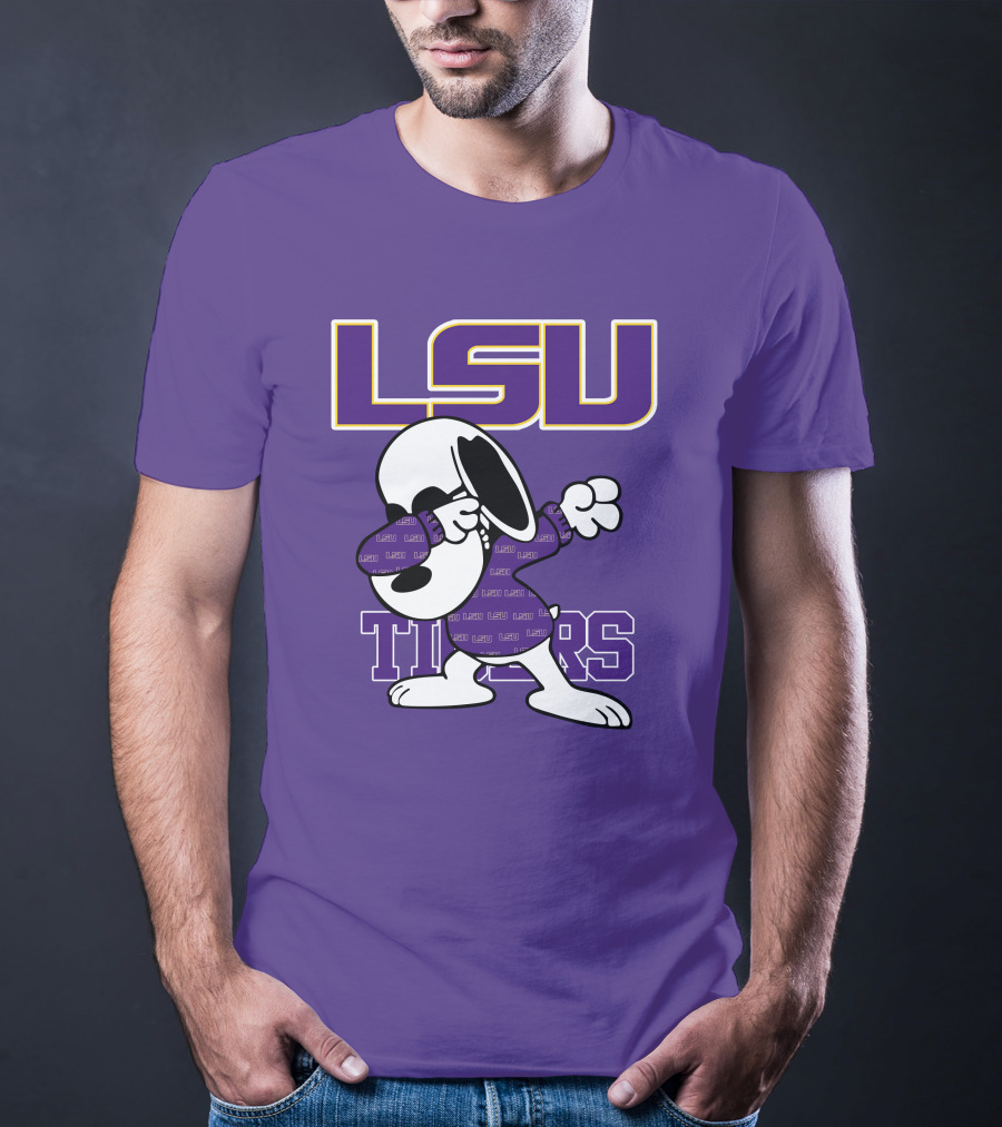 LSU Tigers Snoopy Dabbing T-Shirt