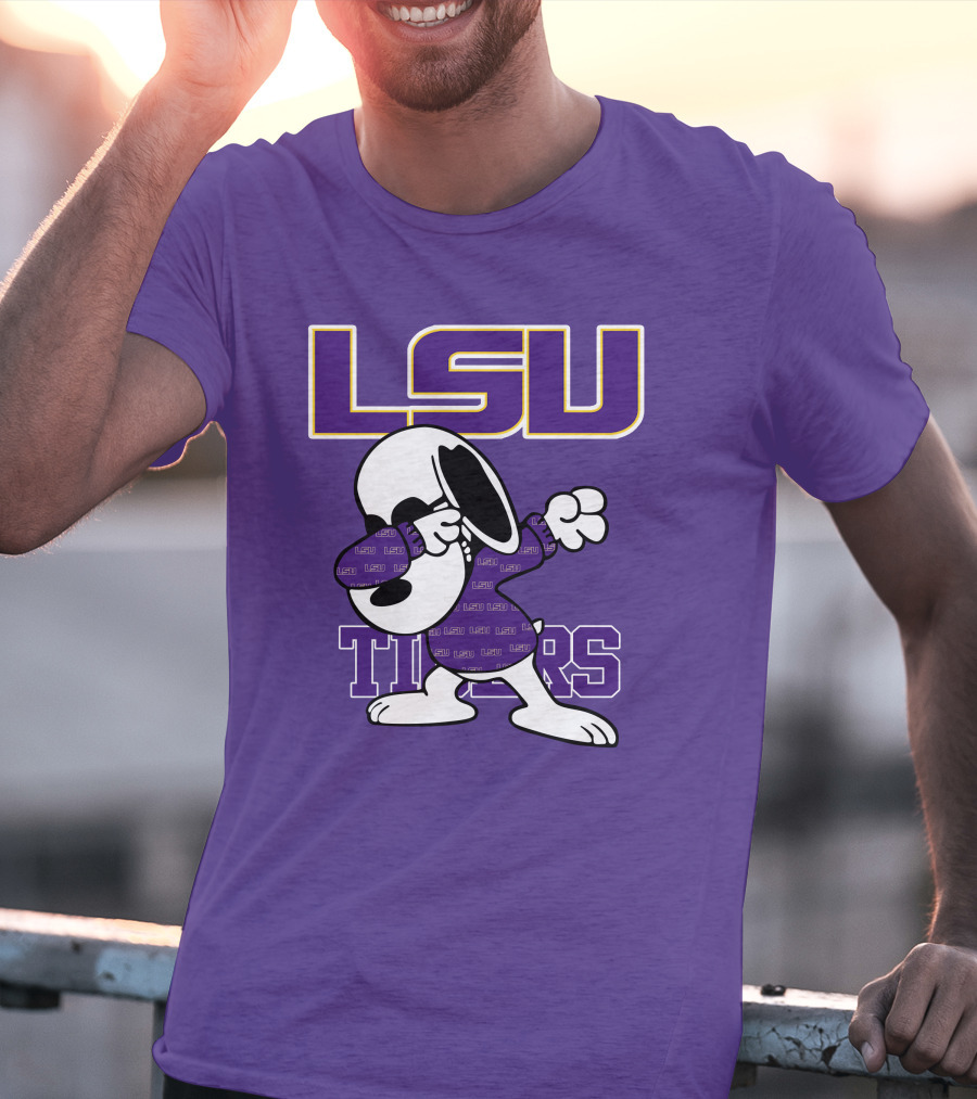 LSU Tigers Snoopy Dabbing T-Shirt