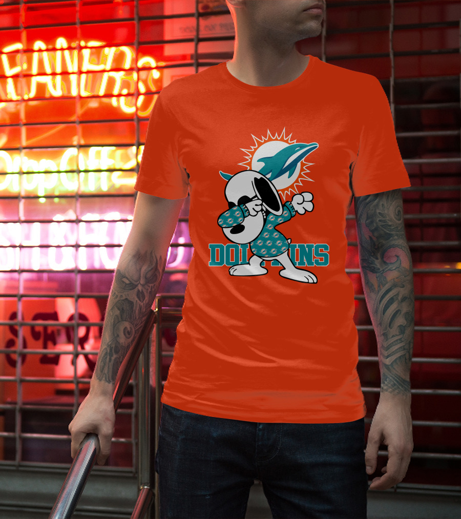 Miami Dolphins Snoopy Dabbing T-Shirt