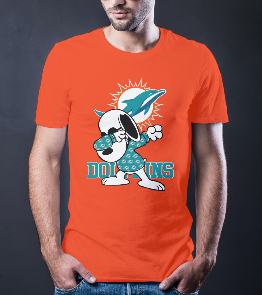 Miami Dolphins Snoopy Dabbing T-Shirt