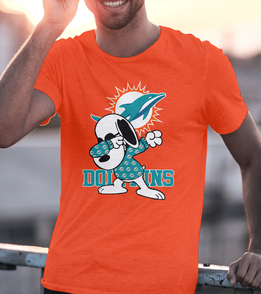 Miami Dolphins Snoopy Dabbing T-Shirt