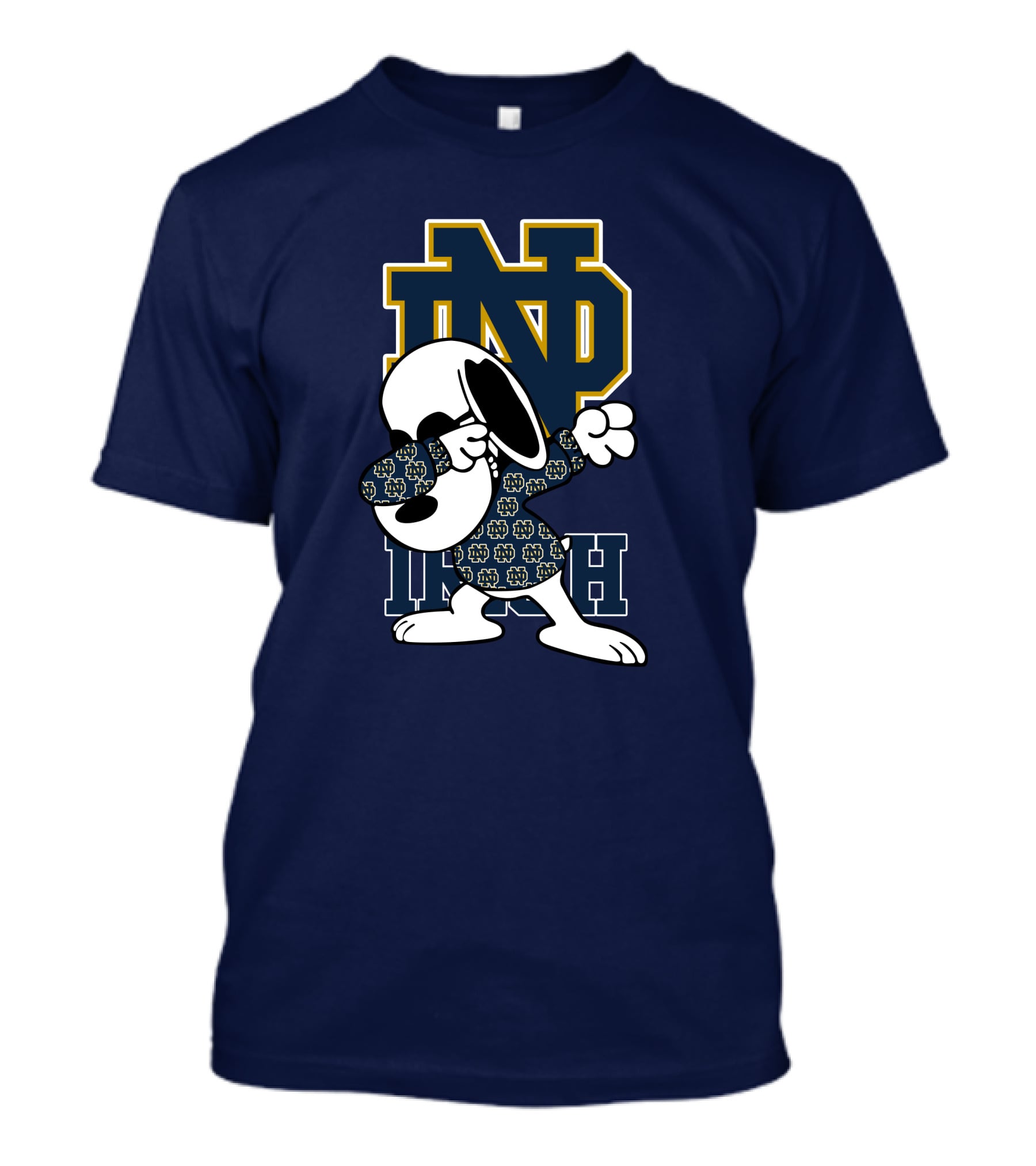 ND Irish Snoopy Dabbing Notre Dame Fighting Irish T-Shirt