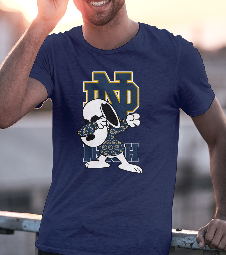 ND Irish Snoopy Dabbing Notre Dame Fighting Irish T-Shirt
