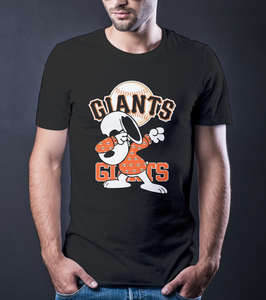 San Francisco Giants Snoopy Dabbing Baseball T-Shirt