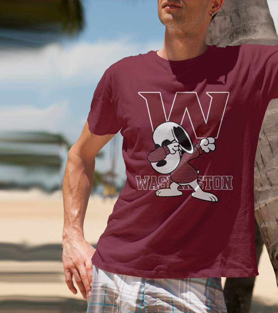 Washington Snoopy Dabbing With W T-Shirt