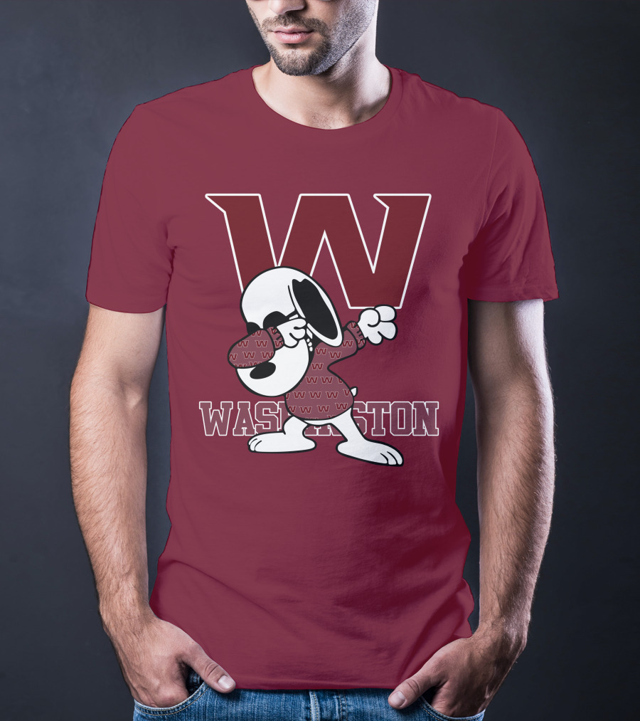 Washington Snoopy Dabbing With W T-Shirt
