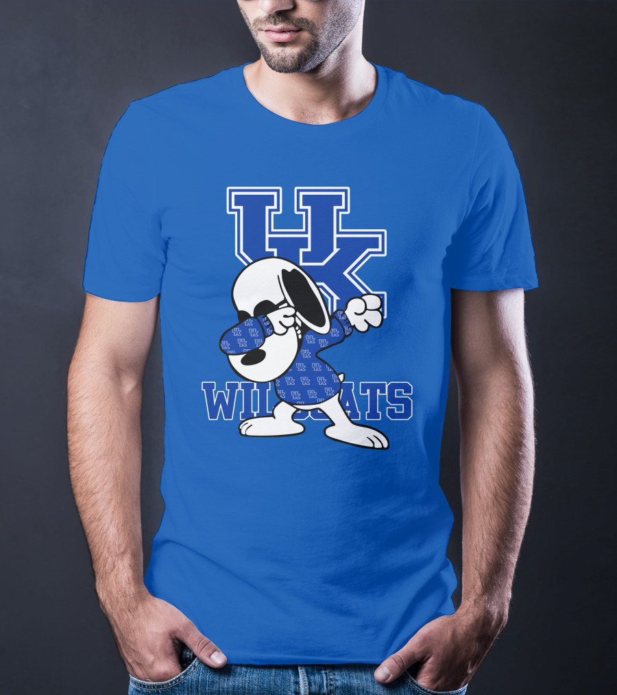 Kentucky Wildcats UK Snoopy Dabbing Basketball T-Shirt