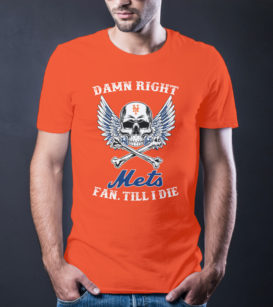 Damn Right Mets Fan Till I Die T-Shirt